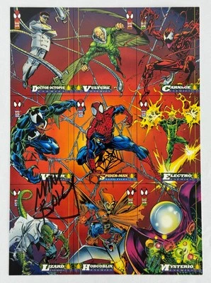 AUTOGRAPHED Amazing Spider-Man 1994 Marvel 1st Edition 9 Card Uncut Promo Fleer - Image 1 of 4