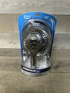 Peerless Handheld Shower Head 2 in 1 Combo Massage Chrome 4 Settings 5' Hose NEW - Picture 1 of 12