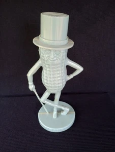 Vintage Pflanzgefäße 8,5" Mr. Peanut Kunststoff Münzbank hellblau Made in USA - Bild 1 von 12