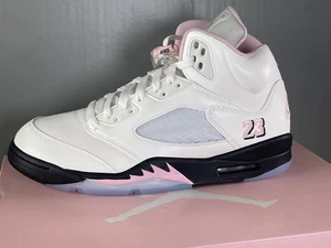 Nike Air Jordan 5 Retro OG Shoes Mens Size 10 Medium Soft Pink Black HQ7978-102 - Picture 1 of 16