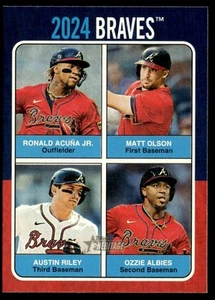 2024 Topps Heritage High Number Ozzie Albies / Austin Riley / Ronald Acuna Jr. / - Picture 1 of 2