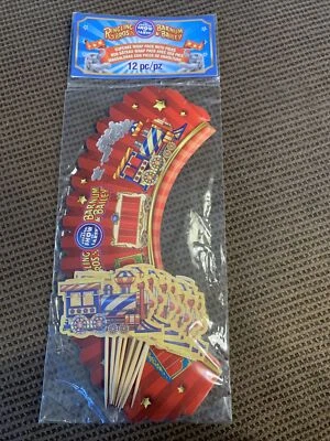 12 Piezas Cupcake Wrap and Picks Trenes Nuevo Precintado Foto 1 de 4