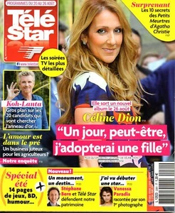 TELE STAR 2016: CELINE DION_VANESSA PARADIS_PRIYANKA CHOPRA_SHANNEN DOHERTY - Imagen 1 de 3