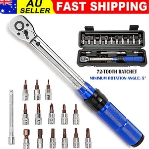 16Pcs 1/4 Drive Click Torque Wrench 2-24NM Ratchet Spanner Adjustable Hand Tool - Picture 1 of 10
