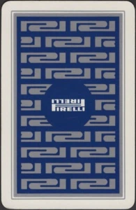 Tarjetas de juego de una sola tarjeta antigua * Neumáticos de coche PIRELLI arte publicitario - Imagen 1 de 3