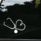 White Color Nurse Doctor Stethoscope Heart Love Vinyl Decal Laptop Car Sticker