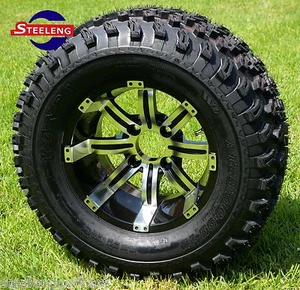 GOLF CART 12" TEMPEST ALUMINUM WHEELS/RIMS and 23" ALL TERRAIN TIRES (SET OF 4)  - Picture 1 of 5