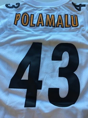 JERSEY REEBOK YOUTH TROY POLAMALU #43 PITTSBURGH STEELERS BLANCO COSIDO ENVÍO GRATUITO Foto 1 de 4