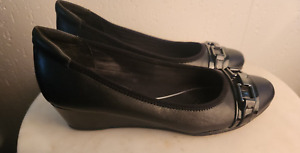 Easy Spirit Women's Black Slip-on Wedge Dress Pumps Heels sz 8 #13