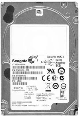 FESTPLATTE SEAGATE SAVVIO 10K.6 900GB ST900MM0006 10000U/min 64MB SAS2 2.5" Zoll - Bild 1 von 3