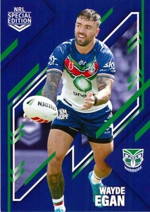2023 NEW ZEALAND WARRIORS NRL Card WAYDE EGAN Rivalry Special Edition - Picture 1 of 3