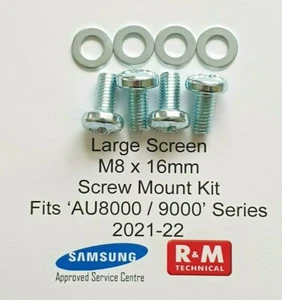 AU8000 AU9000 Samsung 2021-22 Modell M8 x 16 mm Wandhalterung Schrauben Kit - Bild 1 von 4