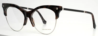 Gafas de ojo de gato BALENCIAGA BA5053 055 plateadas tortuga para mujer 53-15-140 B:46 Foto 1 de 4