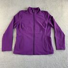 New Lucy Tech Jacket Womens Xl Purple Full Zip Sweatshirt Track Coat Stretch