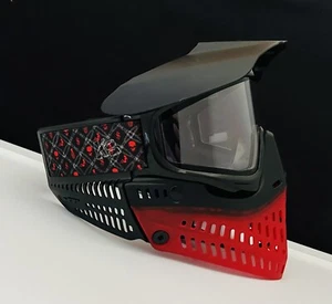 NEW JT Proflex ICE Red Black Translucent Paintball Mask Goggle - Thermal Lens - Picture 1 of 2