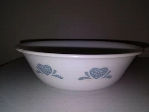 Corelle BLUE HEARTS (SPONGE DESIGN)Soup Cereal Salad Bowl Used 💞 - Picture 1 of 4