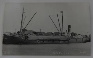 Dampfschiff Dampfer FALKE Echtfoto Postkarte RPPC - Bild 1 von 2