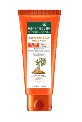Biotique Bio Sandalwood Sunscreen Ultra Soothing Face Lotion, SPF 50+ -Free Ship - Image 1 of 4