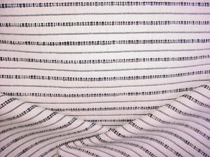 14-3/4Y KRAVET SMART 36290 ECRU CARBON TEXTURED STRIPE UPHOLSTERY FABRIC - Picture 1 of 4