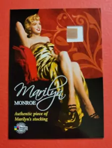 MARILYN MONROE USADA PIEZA DE MEDIAS MANGUERA RELIQUIA MEMORIA TARJETA BREYGENT - Imagen 1 de 2