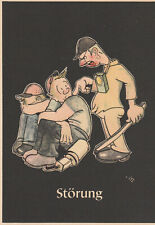 Bergbau-Karrikatur von H.Moritz - Postkarte