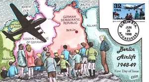3211 Berlin Airlift Collins Hand Painted Single FDC PERFECT!!! - Picture 1 of 1