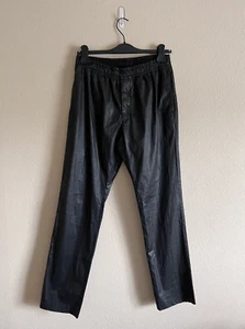 1017 Alyx 9SM Elasticated Coated Track Pants - Size Medium - Black - NEW - Picture 1 of 8