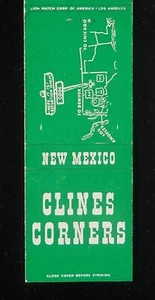 1970s ROUTE 66 Map Clines Corners NM Torrance Co Matchbook New Mexico - Bild 1 von 2
