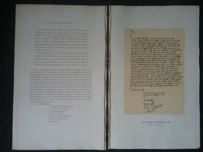 APPROX 1537 EPISCOPAL DECLARATION  *(THIS IS 126+ YEARS OLD )* VINTAGE DOCUMENT - Image 1 of 4