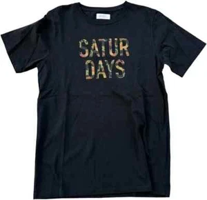 Saturdays New York Herren Logo T-Shirt mit Schwarz/Tarnmuster, 100% Baumwolle, L - Bild 1 von 3