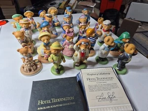 Franklin Mint Hotel Teddington Collection - 25 bears with biography cards & COA - Picture 1 of 24
