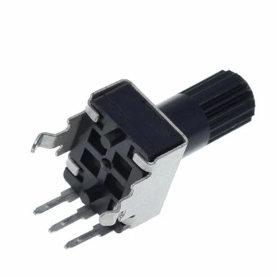 RV09 1K2K5K10K20K50K100K Potentiometer vertikal runde Welle Pflaumengriff 12,5 mm - Bild 1 von 4