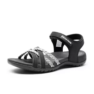 Women Athletic Quick Drying Walking Hiking Water Sport Sandals Hook & Loop - Picture 1 of 32