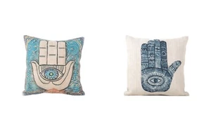 Cotton Print Pillow Cover SET of 2 pcs 15.16" x 15.16" Fast Shipment 08452 - Picture 1 of 8
