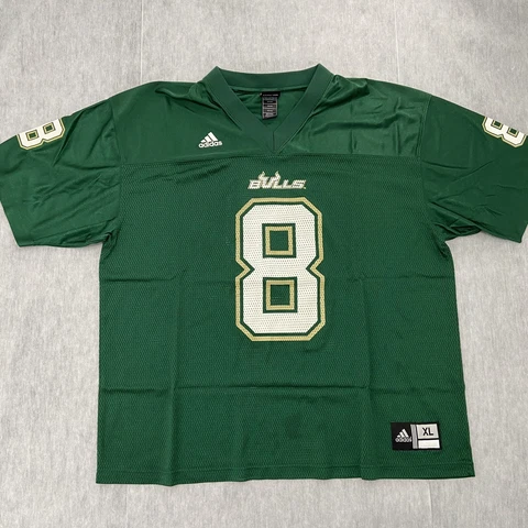 USF Bulls Jersey Adult Extra Large Green Adidas South Florida Football College Cover