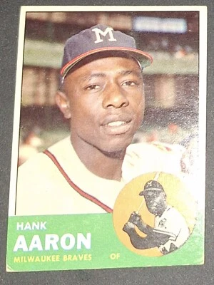 1963 Topps - #390 Хэнк Аарон  - Изображение 1 из 2