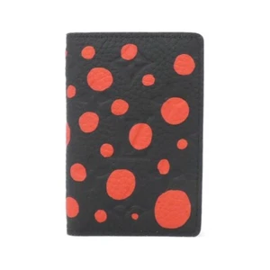 LOUIS VUITTON Organizer Card Pass Case Dots M82115 Yayoi Kusama Black Red - Picture 1 of 3