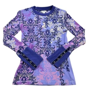 Camisa Sundance Térmica Waffle Mujer Púrpura Paisley Hada Núcleo Botón Puño Pequeña - Imagen 1 de 12