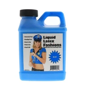 Ammonia Free Liquid Latex Body Paint 8oz Blue - Picture 1 of 3