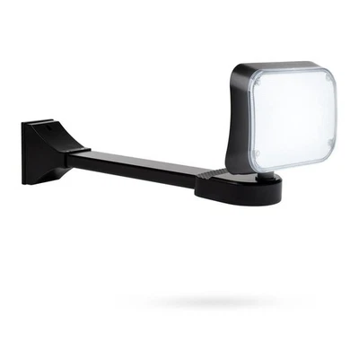 LED Fluter Strahler Schwarz Ausleger IP44 12W 800lm 4000K schwenkbar UVP 37€ - Bild 1 von 4