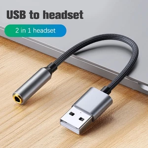 20CM USB Sound Card USB To 3.5mm Audio Earphone Adapter External Sound Card - Photo 1/10