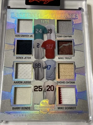 2025 Leaf Spectacular Judge Ohtani Bonds Jeter Griffy Trout Gwynn Jogo Usado /15 - Imagem 1 de 4