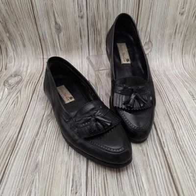 Vtg Stanley Blacker Shoes Mens Size 7.5 Leather Tassel Loafers Made Italy 90s - Image 1 of 4