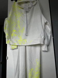 BY O La La Tracksuit Size M 2 Peace Cream And Yellow BNWT - Picture 1 of 7