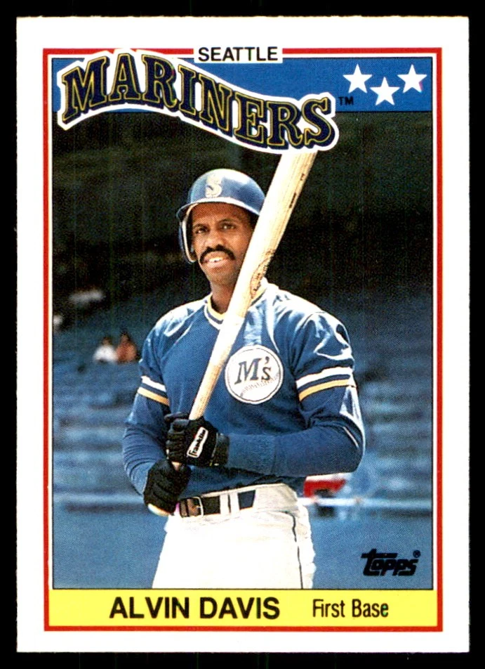 Alvin Davis 1988 Topps UK Minis #17 Mariners MLB READ FREE SHIPPING AutographDen - Image 1 of 2