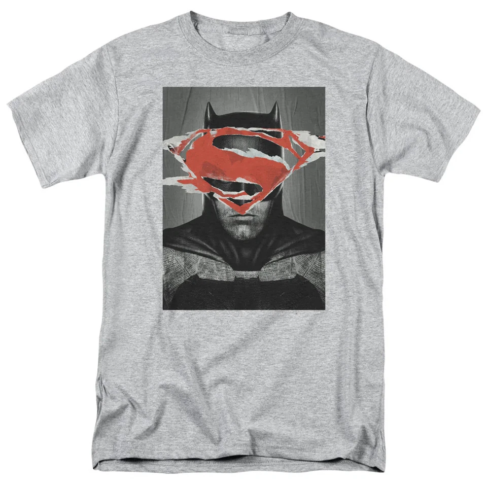 Batman Vs Superman Batman Poster Mens T Shirt Athletic Heather Officially Licens - Image 1 of 1