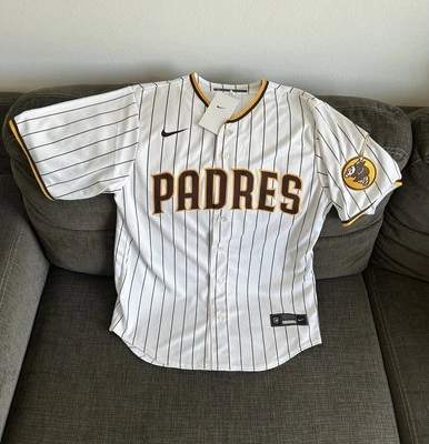 Nike Authentic San Diego Padres Baseball Pinstripe Jersey with Patch Men’s Sz: M - Image 1 of 4