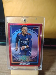 2022 Topps Finest MLS - Prized Footballers Brenner #PF-15 True Red #d 3/5 - Picture 1 of 2