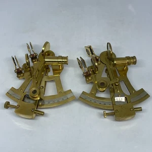 Nautical Sextant x2 Unbranded Marine Brass Nautic Navigation Instrument - Picture 1 of 5