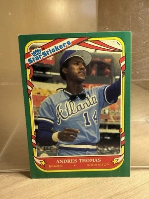 1987 Fleer Star Stickers Baseball Card #117 Andres Thomas (E9) - Image 1 of 2